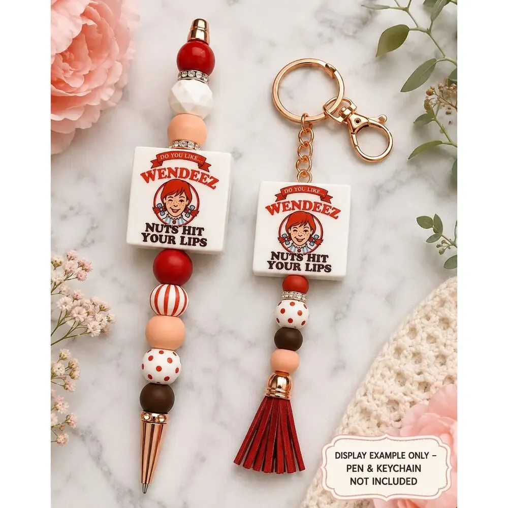 Set of 6 Snarky “Wendeez Nuts” Silicone Focals for Pens Keychains crafts funny